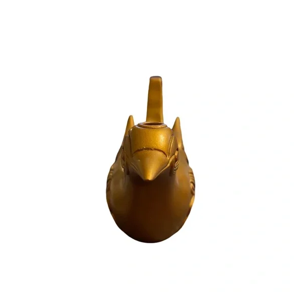 Chanukah Menorah Bird 11" Long Gold Color Resin New with Tags - Picture 2 of 6